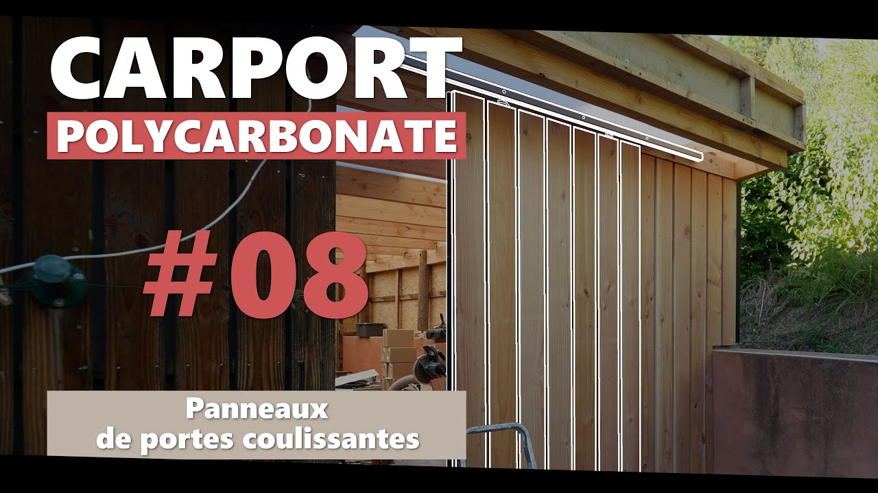 CARPORT POLYCARBONATE : 08  Panneaux de portes coulissantes