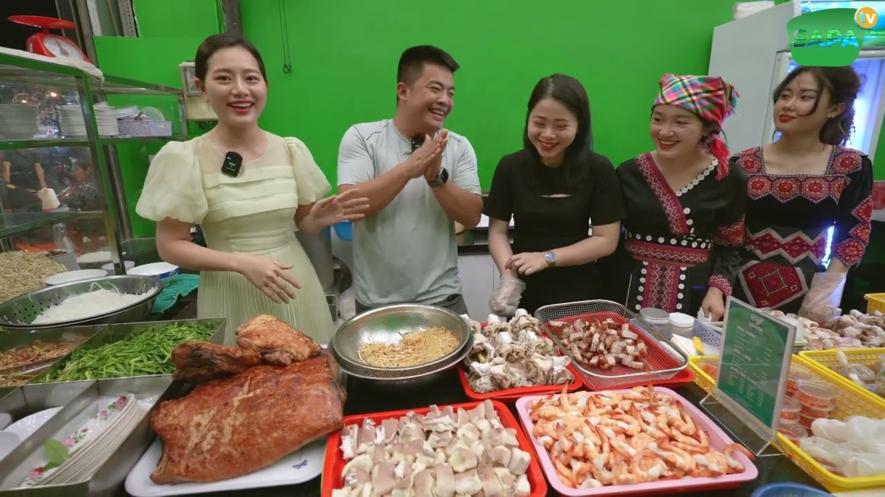 SAPA TV | ĐƯA BẾP TRÊN BẢN ĐI ĂN BÚN NƯỚC LÈO ÁNH KUA