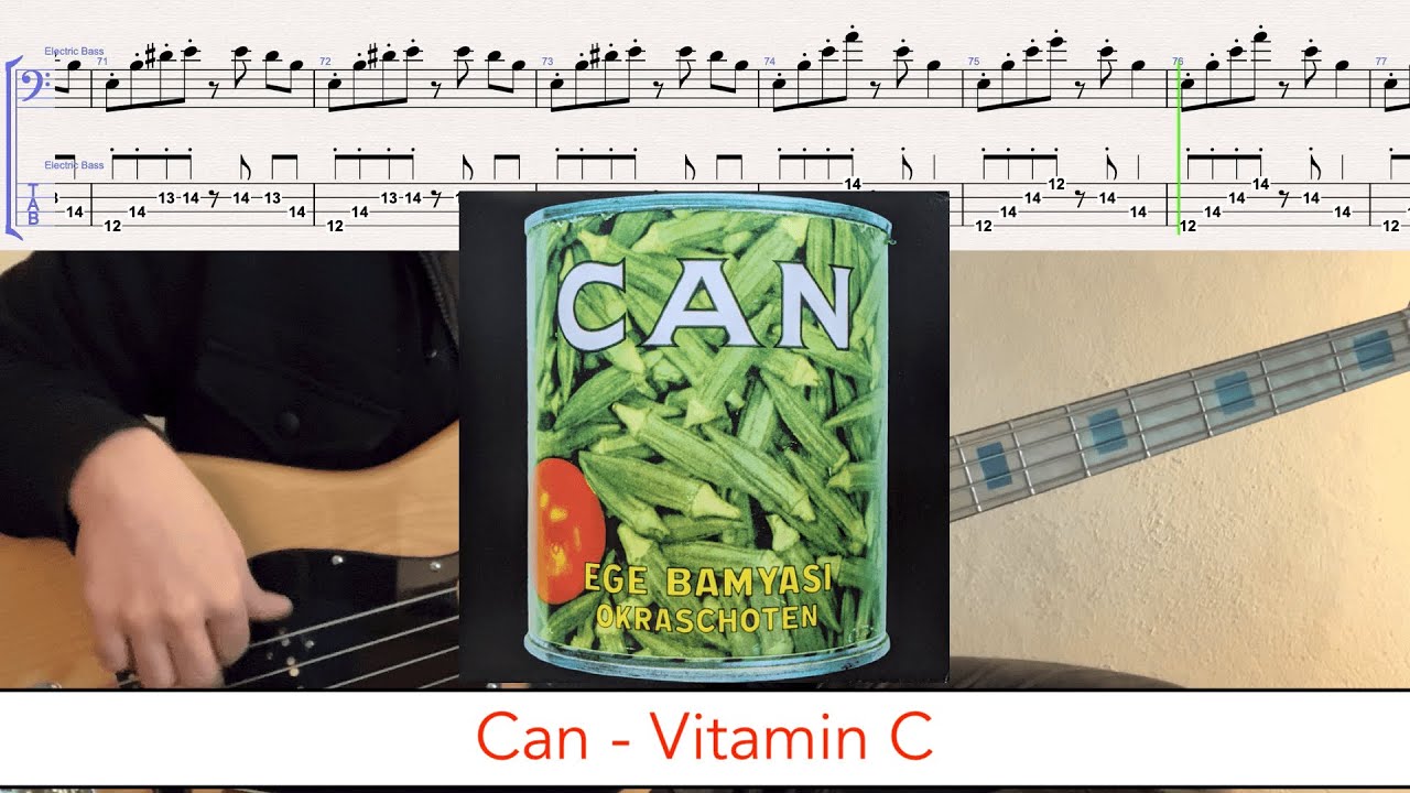 Can - Vitamin C // bass playalong w/tabs (1972 - German psychedelic rock)
