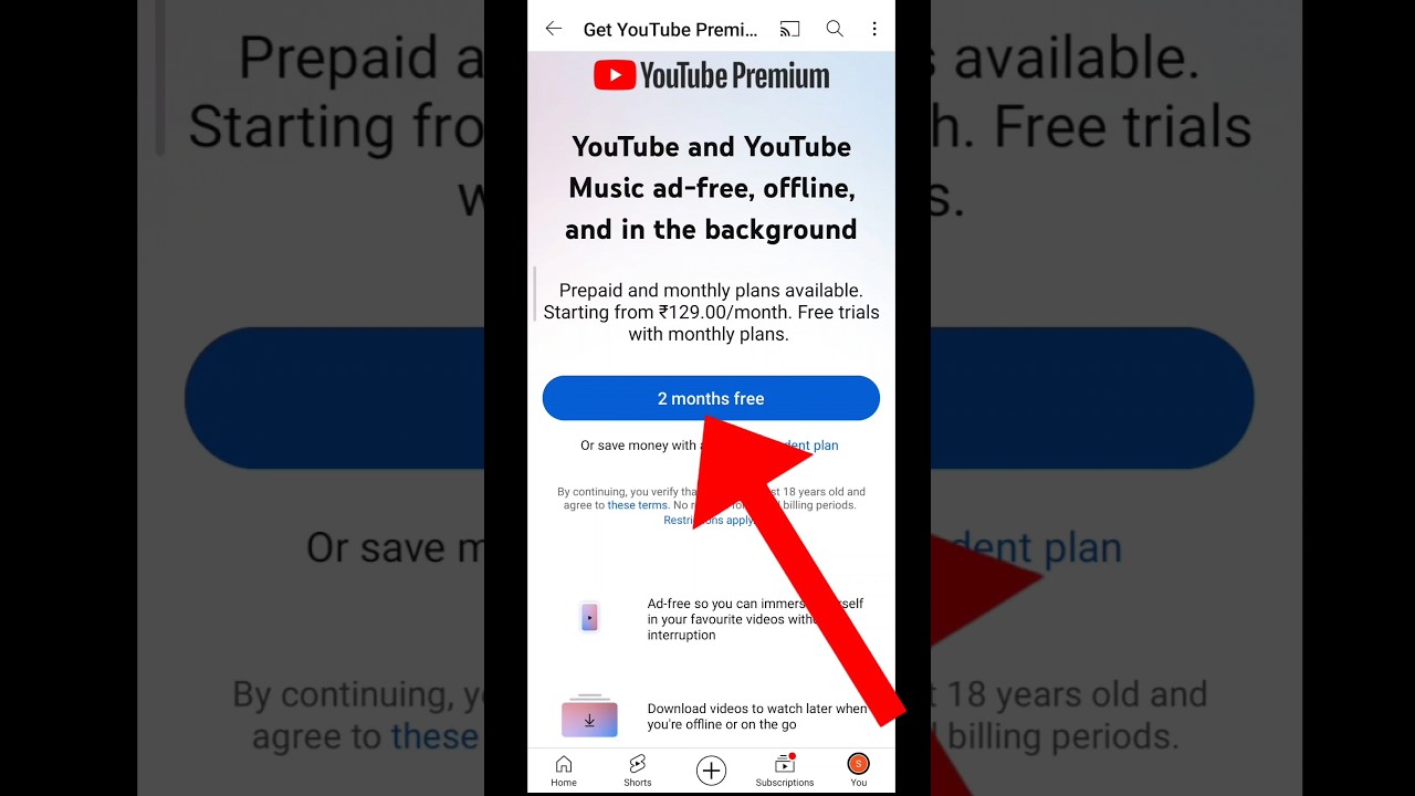 2 Months Free YouTube Premium | YouTube Premium Free | YouTube Premium