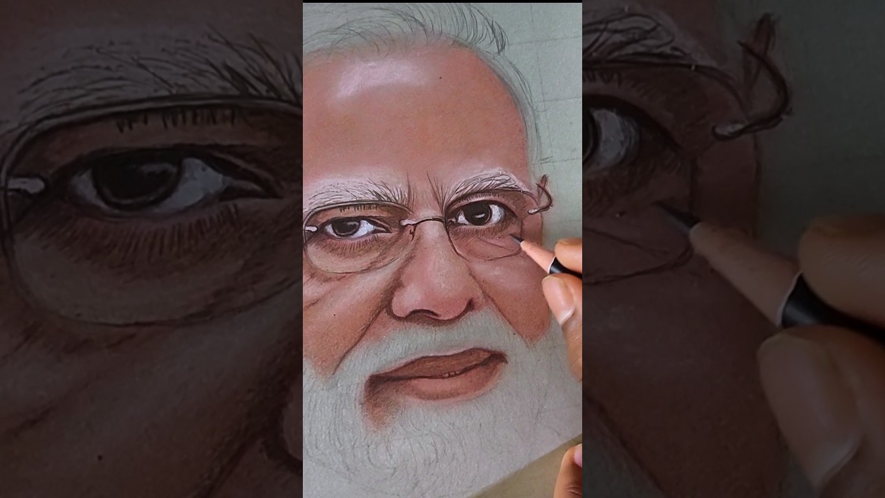 🔥Narendra Modi Drawing😍.#shorts #short #shortvideo #viral  #art #drawing #artist #modi #bjp #modiji