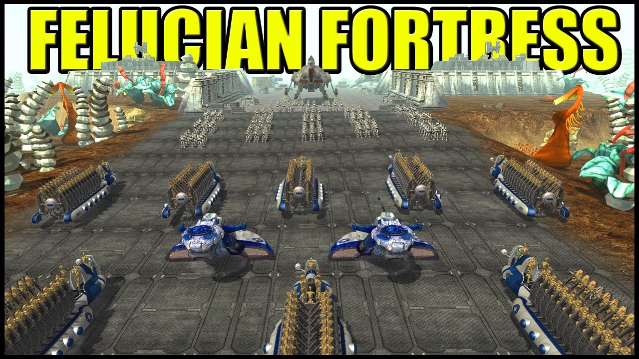 The Republic Felucian Fortress Under Siege! - Men of War: Star Wars Mod Battle Simulator