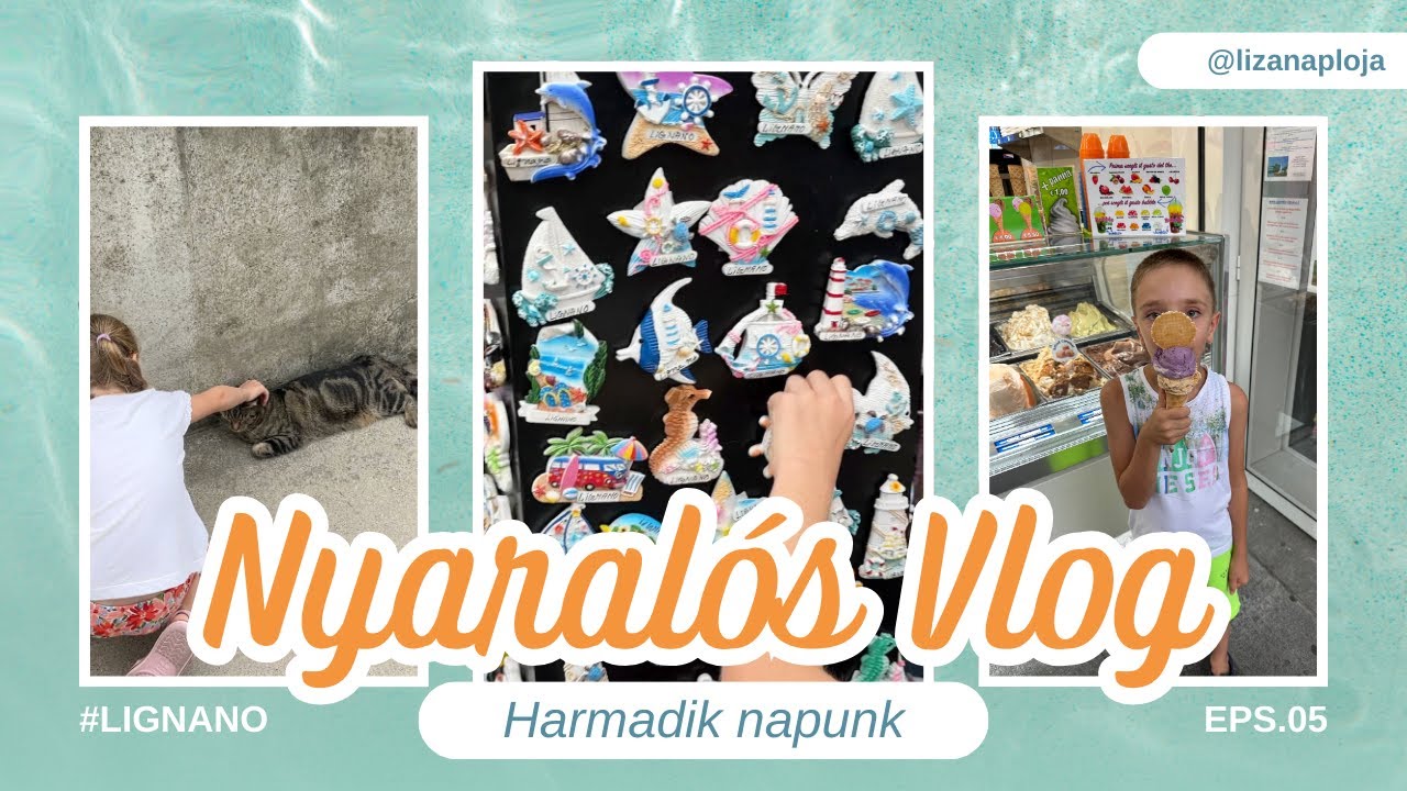 LIGNANO 🌴 | NYARALÁS 2 GYEREKKEL | 2025 | HARMADIK NAPUNK 🏖️| OLASZ VLOG #5