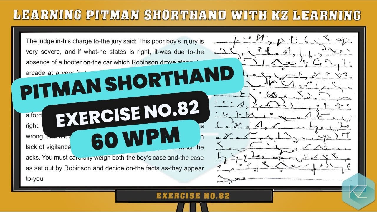 Exercise No.82 @ 60 WPM | Pitman Shorthand Dictation #shorthand #stenographer