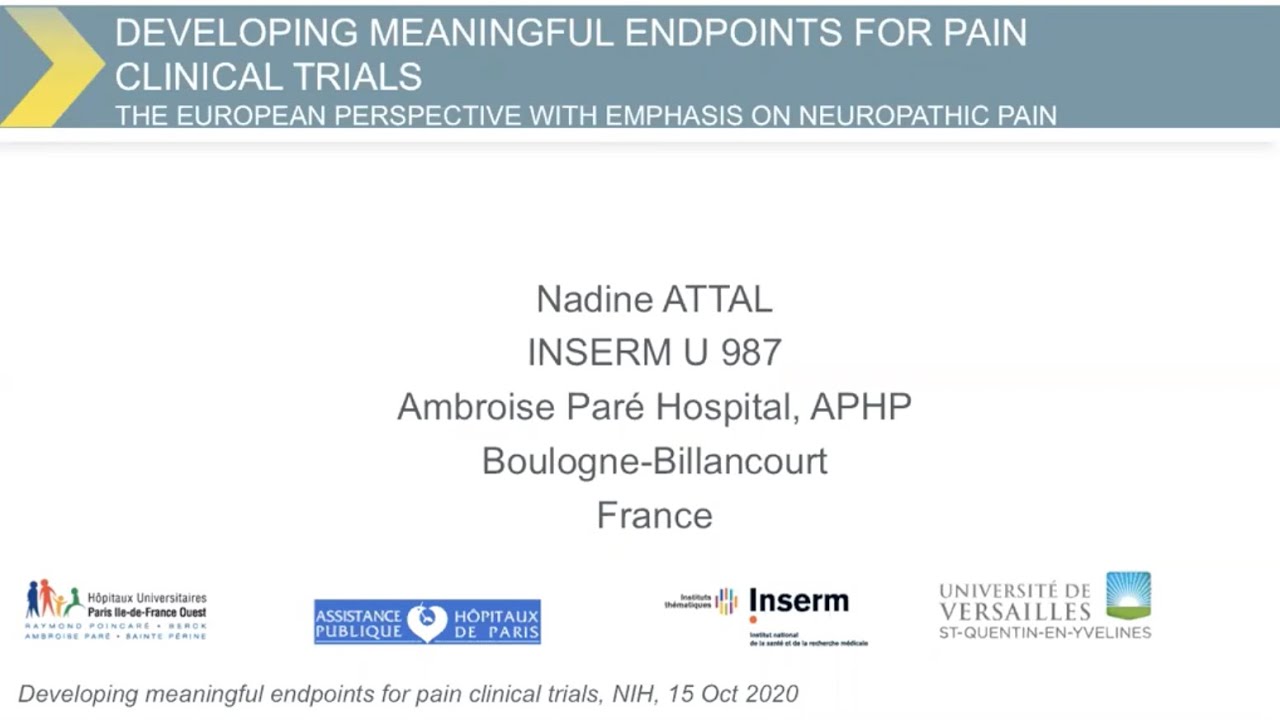 #NIHHEAL: Endpoints for Pain Clinical Trials &mdash; Academic Perspective