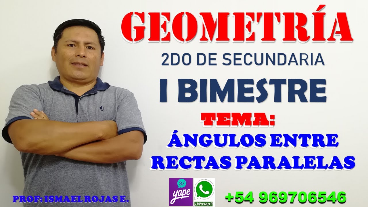 ÁNGULOS ENTRE RECTAS PARALELAS -2DO DE SEC-PAMER