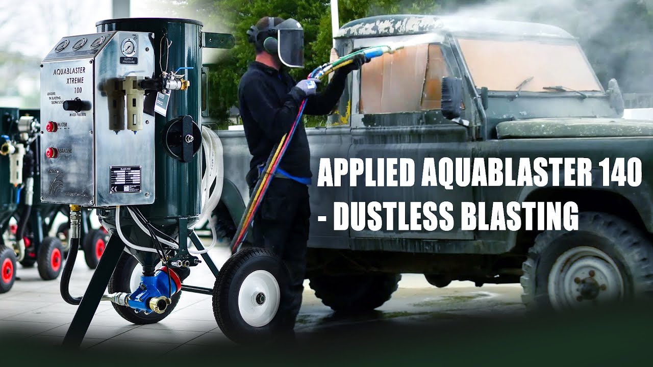 Dustless Blasting a Land Rover Defender - AquaBlaster - Wet Sandblasting -  