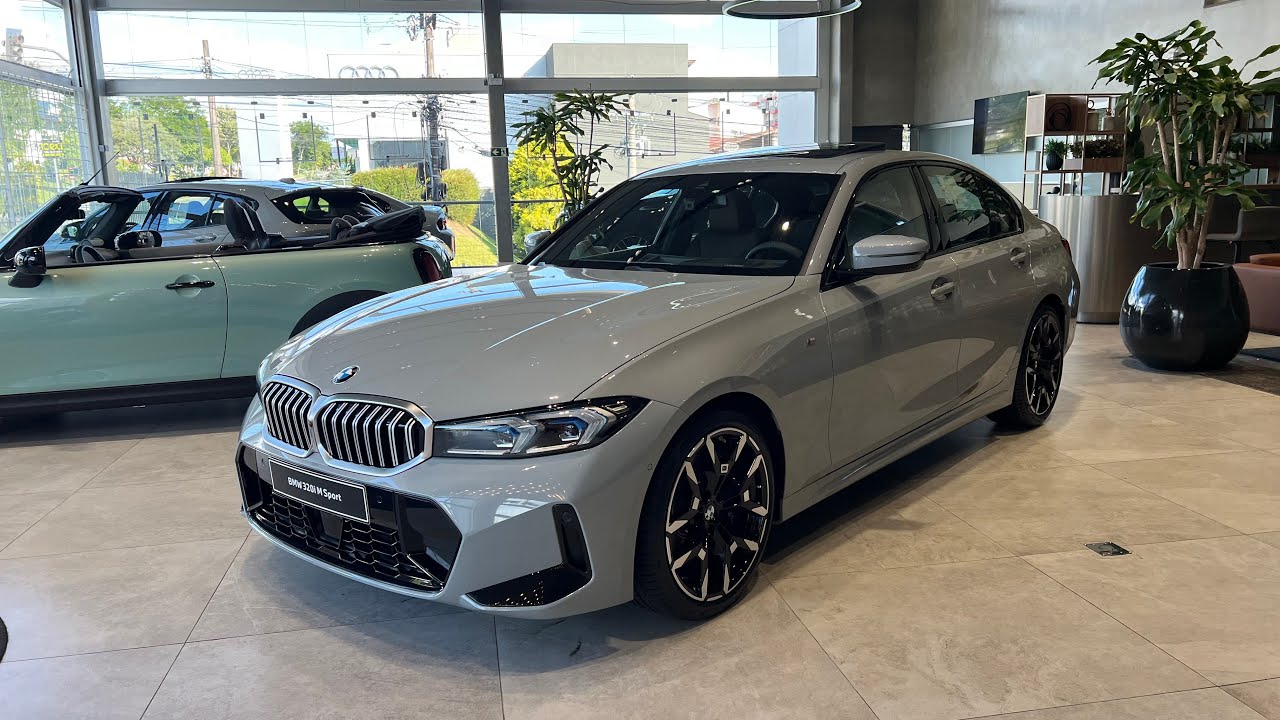 BMW 320i M Sport (G20) 2026/2026 - Cinza Brooklin + Interno em couro Vernasca Mocha