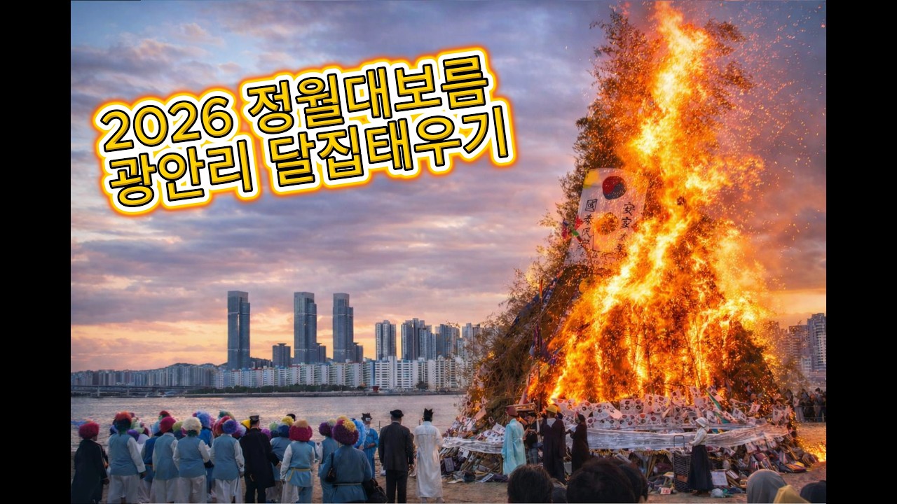 2026 정월대보름, 광안리 달집에 액운을 태우다 🌕🔥 ㅣ Burning Away Misfortune in the Daljip Fire