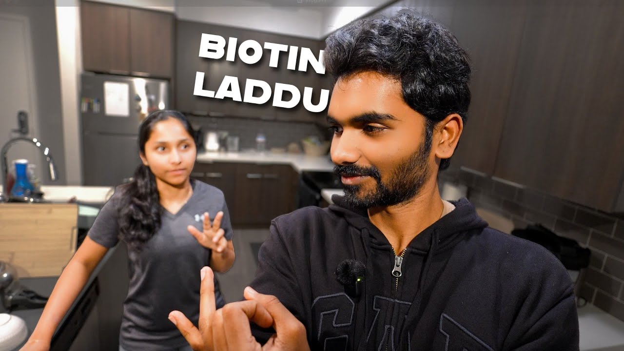 We made BIOTIN LADDU (Reduce HairFall)