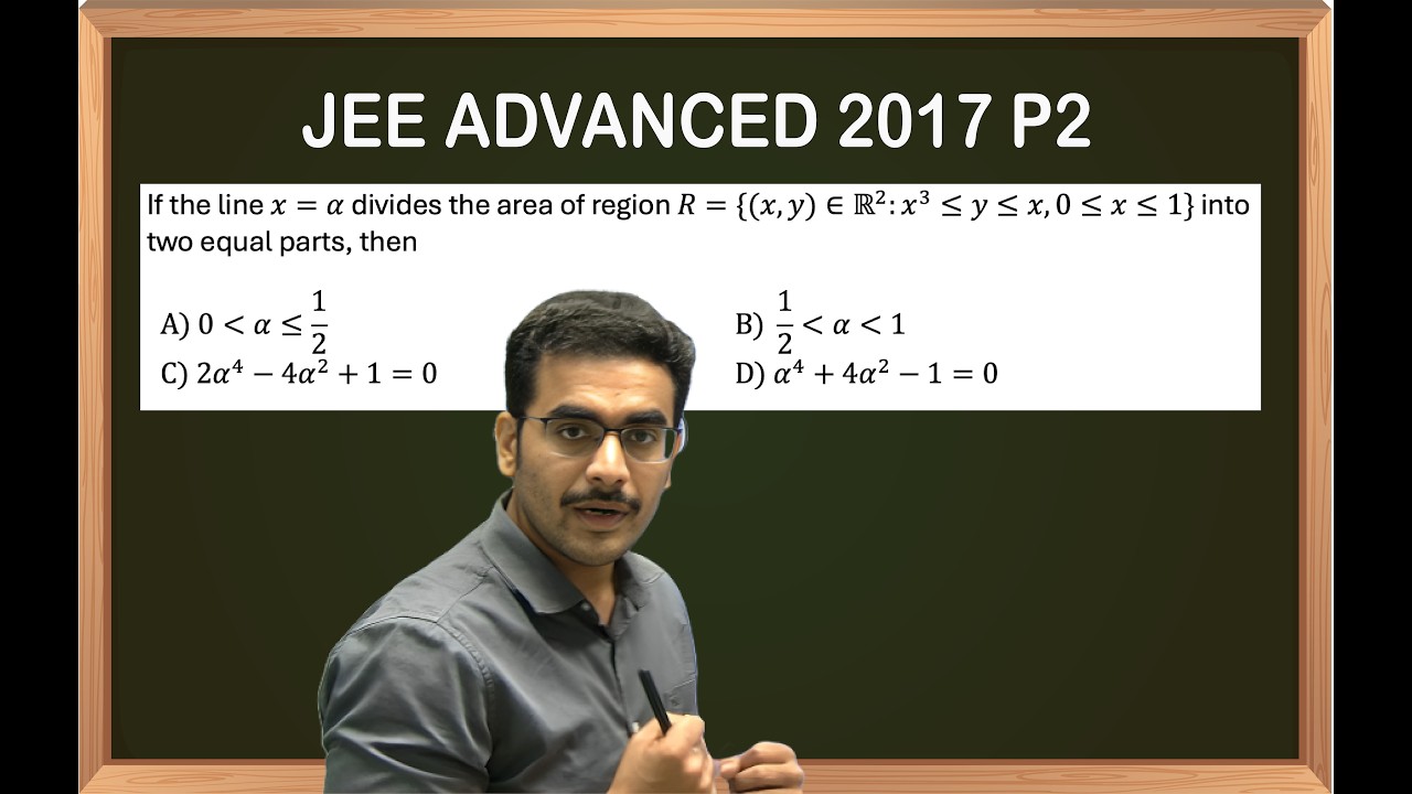 Площадь под кривой JEE ADVANCED PYQ 2017 Paper 2