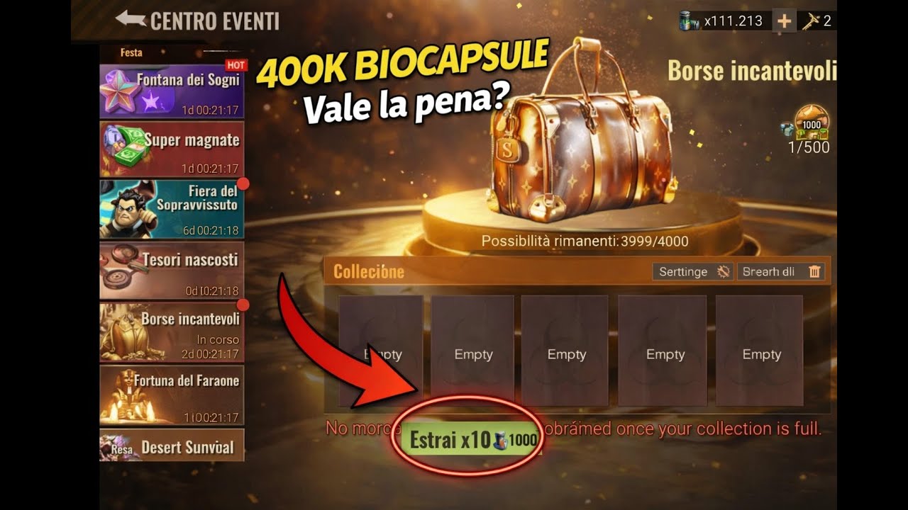 Borse incantevoli - Vale la pena spendere 400k biocapsule?