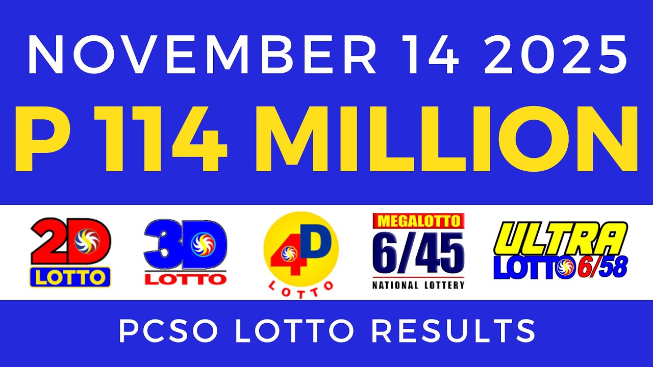 Lotto Result Today 9pm November 14 2025 PCSO
