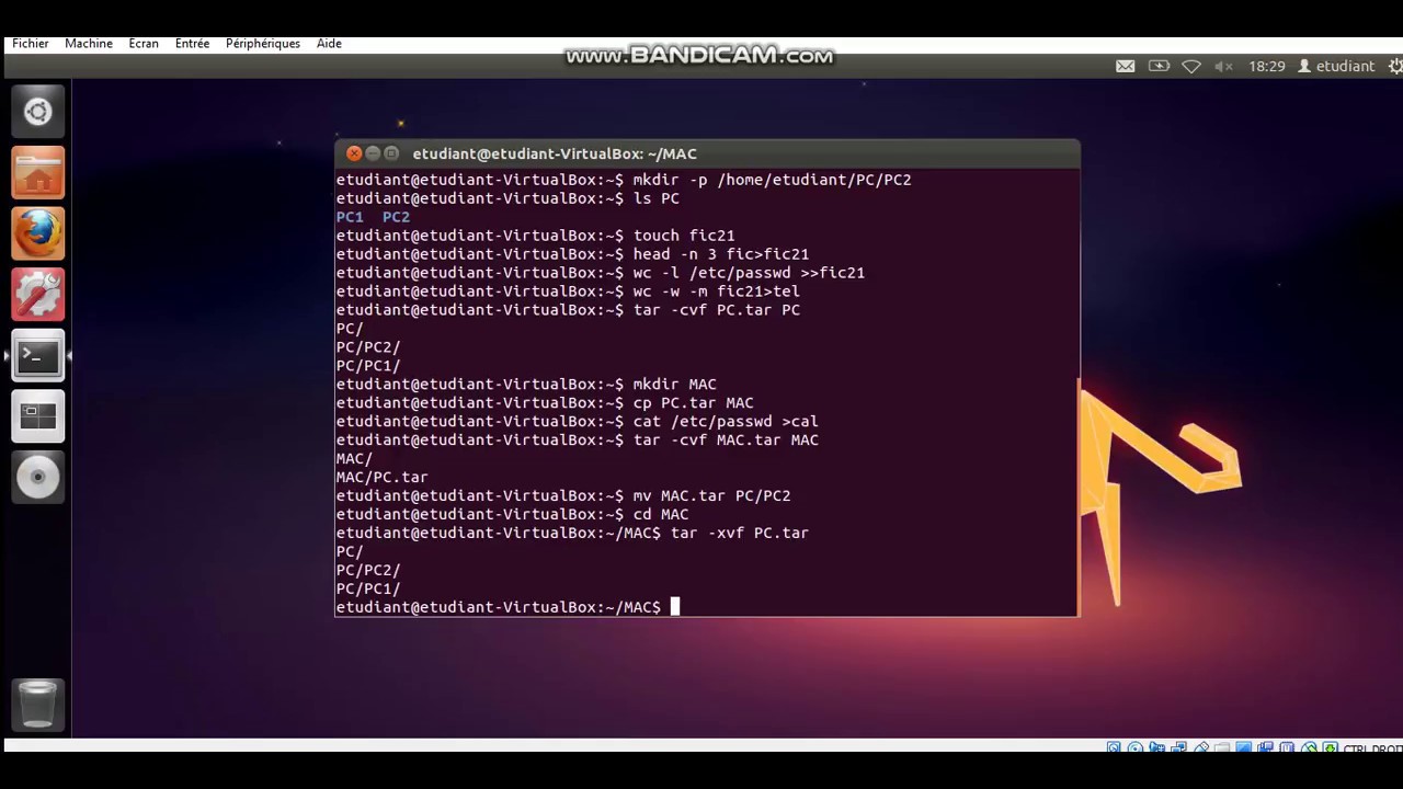 correction exercice uNIX
