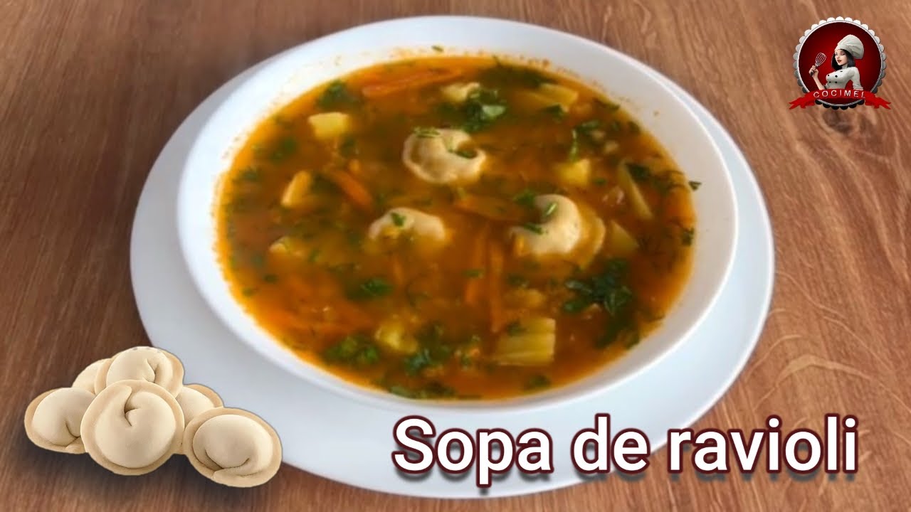 SOPA CON RAVIOLIS Y VERDURAS ¡Muy sabrosas y sencillo!