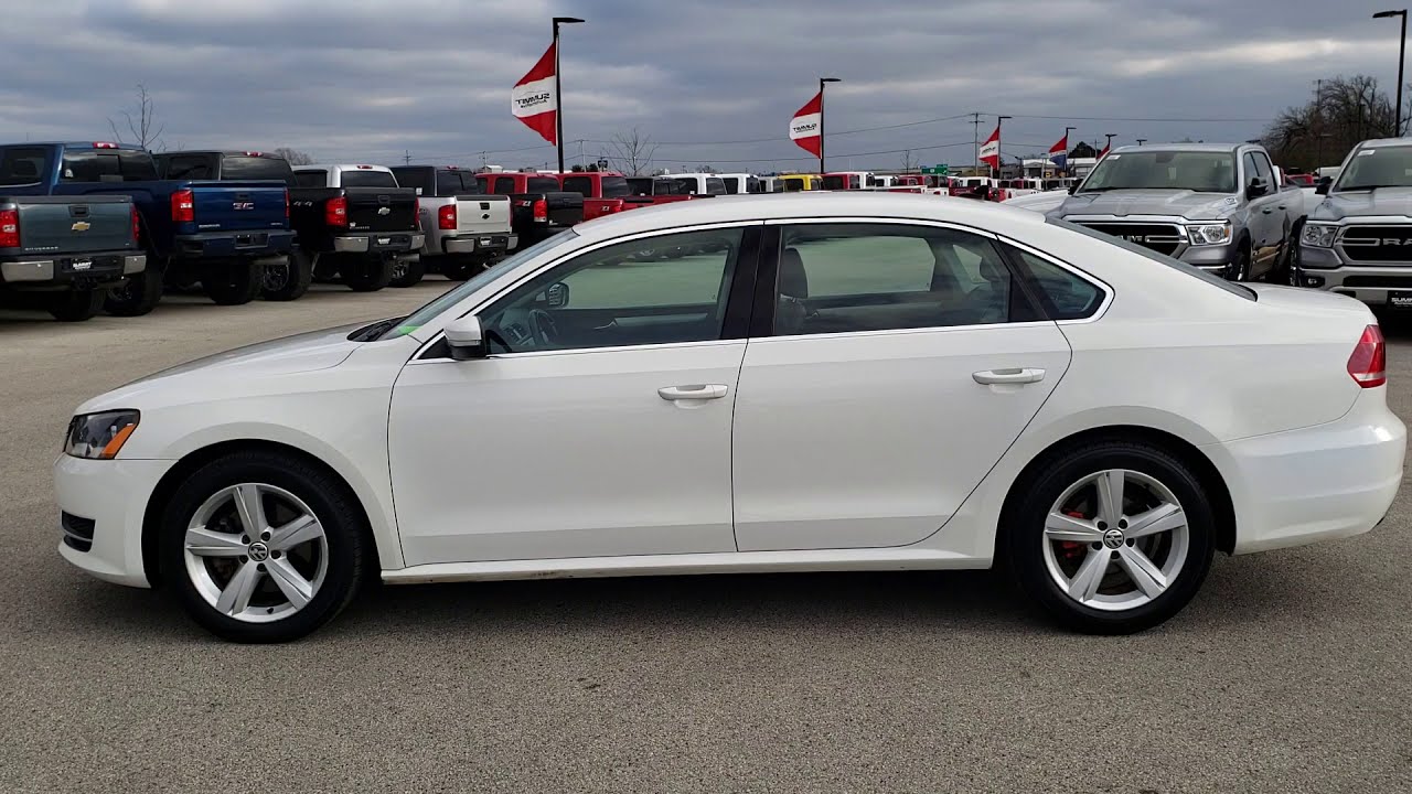 2013 VW PASSAT SE FOOR DOOR SEDAN WHITE WALKAROUND SOLD! 9739A