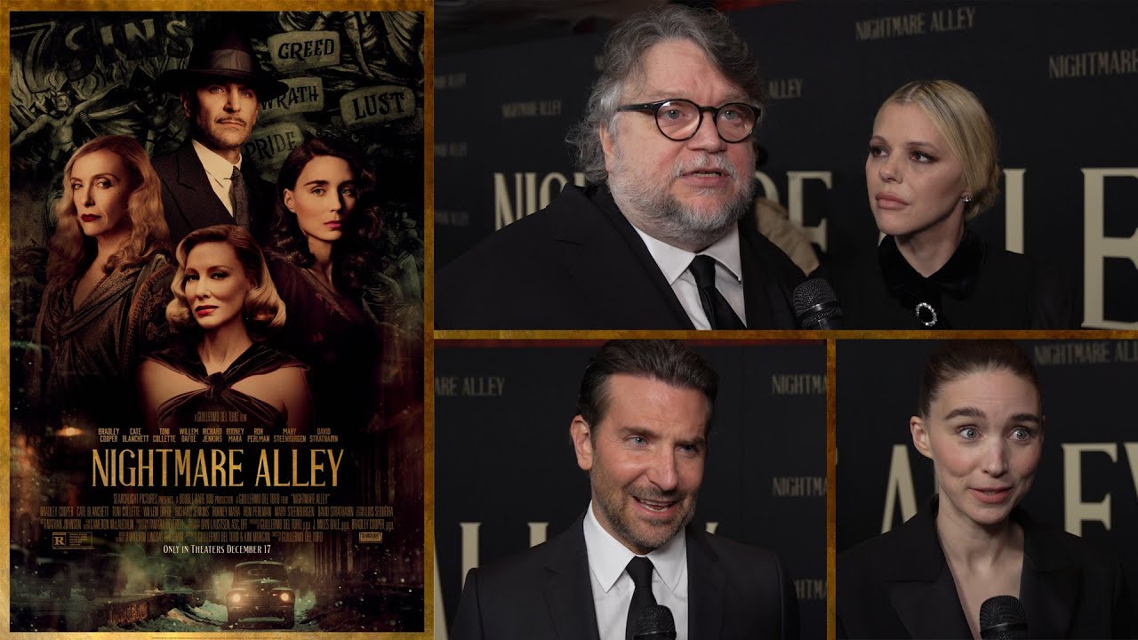 Nightmare Alley Premiere Interviews w/ Bradley Cooper, Rooney Mara, Guillermo Del Toro & Kim Morgan