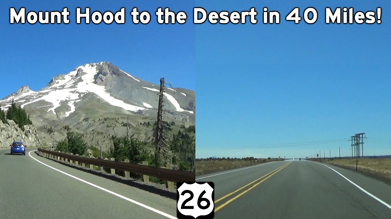 US-26 in Oregon: Driving from Mount Hood to the Desert in 40 Miles!