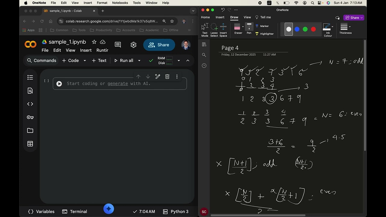 Python Practice 29: Computing median