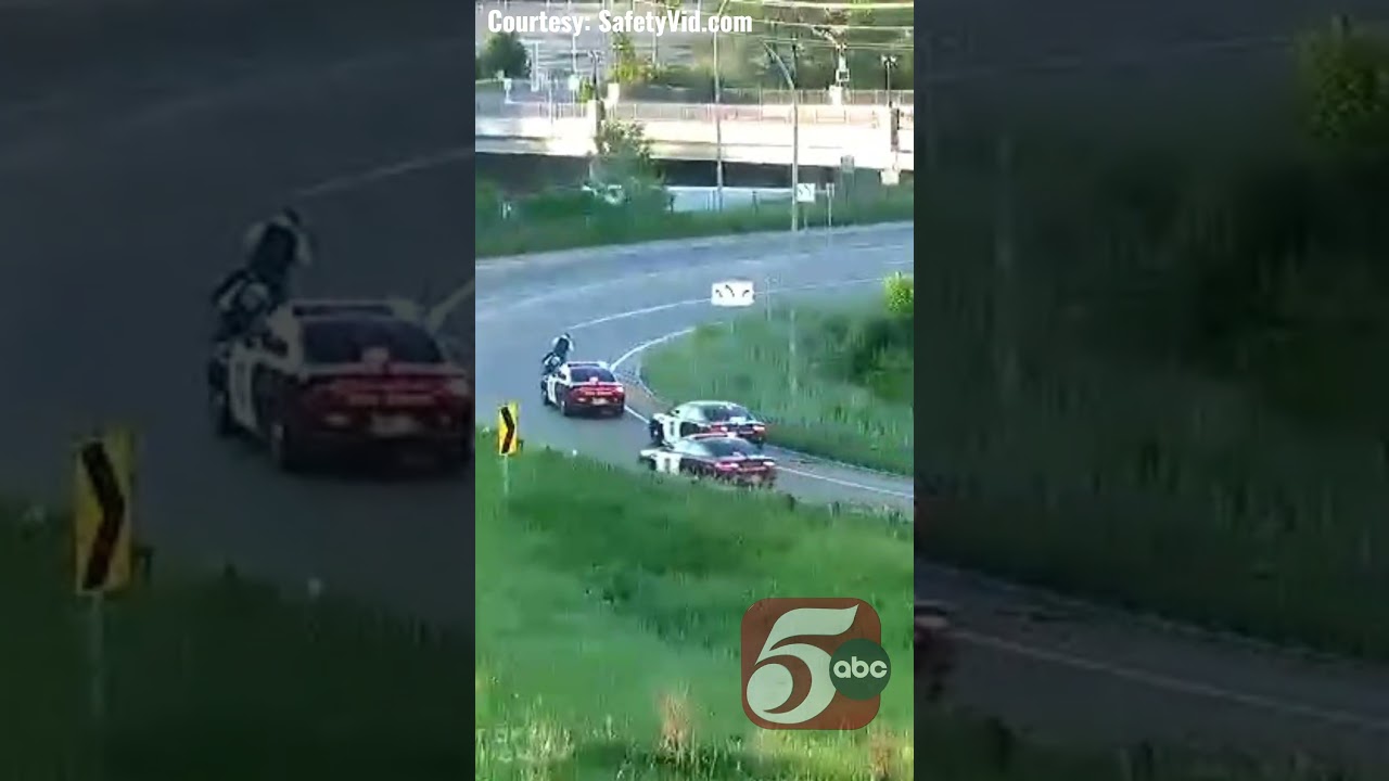 High-speed chase ends with motorcycle crash