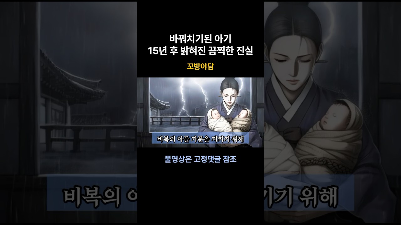 꼬방야담 30] 조선시대 판 왕자와 거지? 뒤바뀐 운명 15년 만에 밝혀진 소름 돋는 진실 | 한국 전설 야담, 야담,설화,민담,전설,옛날이야기