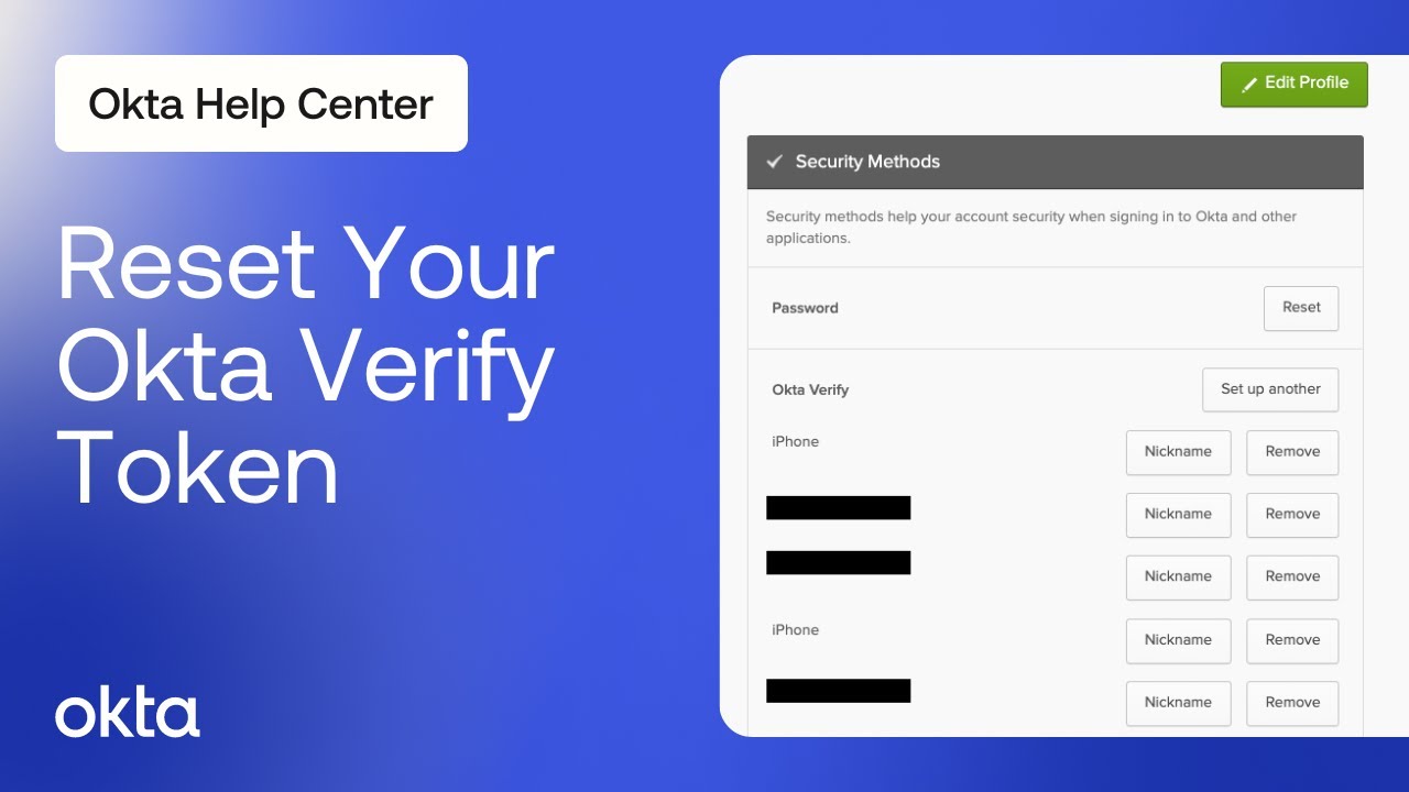 Как сбросить токен Okta Verify | Поддержка Okta