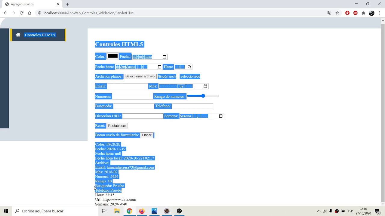 AppWeb - Controles, propiedades y validaciones HTML5