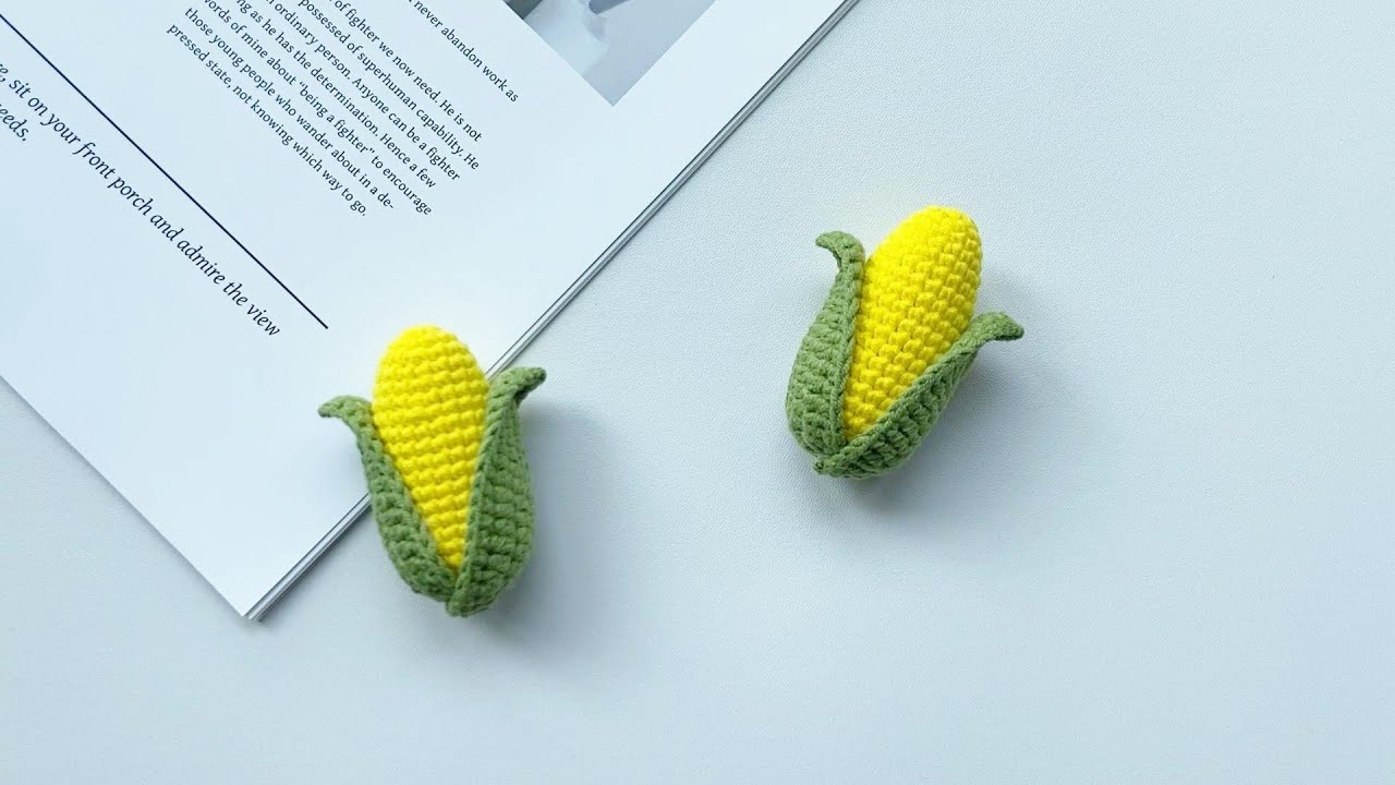 Corn🌽 Crochet｜How to Crochet corn Keychain｜DIY Keychain｜Crochet Tutorial｜Free Pattern
