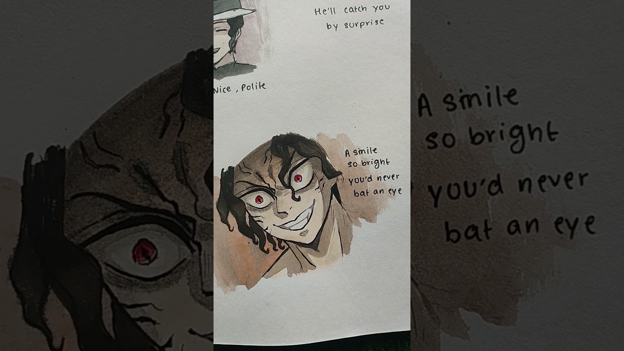 devil in disguise lyrics - art , muzan drawing #art #shorts #music #demonslayer