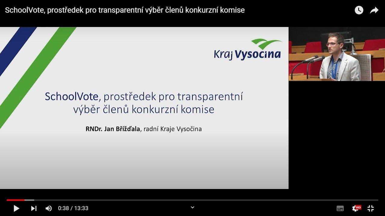 SchoolVote, prostředek pro transparentní výběr členů konkurzní komise - Jan Břížďala