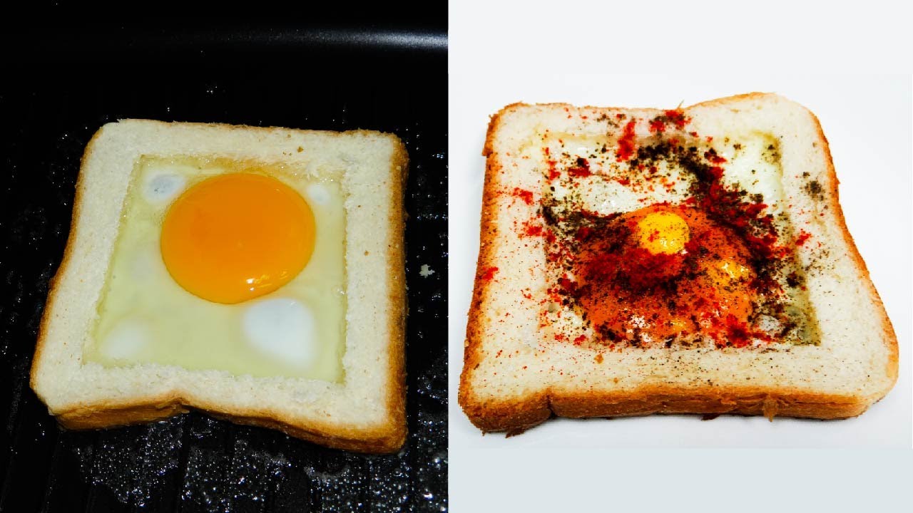 Egg in a Hole Recipe - Egg Toast (3 Ingredients) - How to Make Egg in a Hole - Hinz Cooking