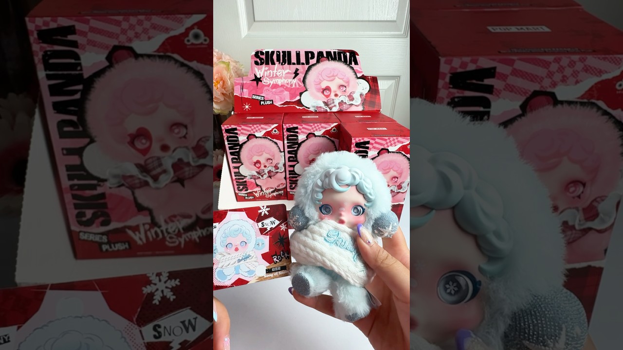 Skullpanda Winter Symphony plush❄️They are GORGEOUS! #popmart #skullpanda #unboxing #popmartunboxing