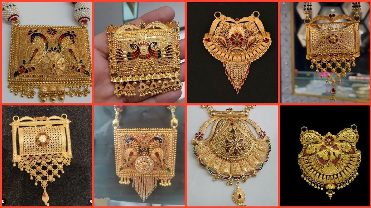 Latest Gold Pendant Designs/Latest Gold Locket Designs/Gold Mangalsutra Pendant Design