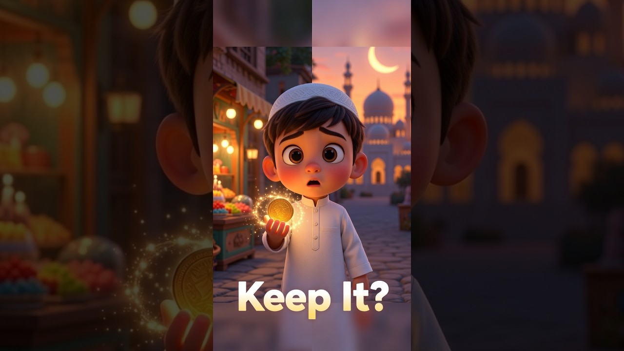 He Could Keep It… But He Didn’t! 💛 #kidsislamicstory #islamicmoralstory #honestystory
