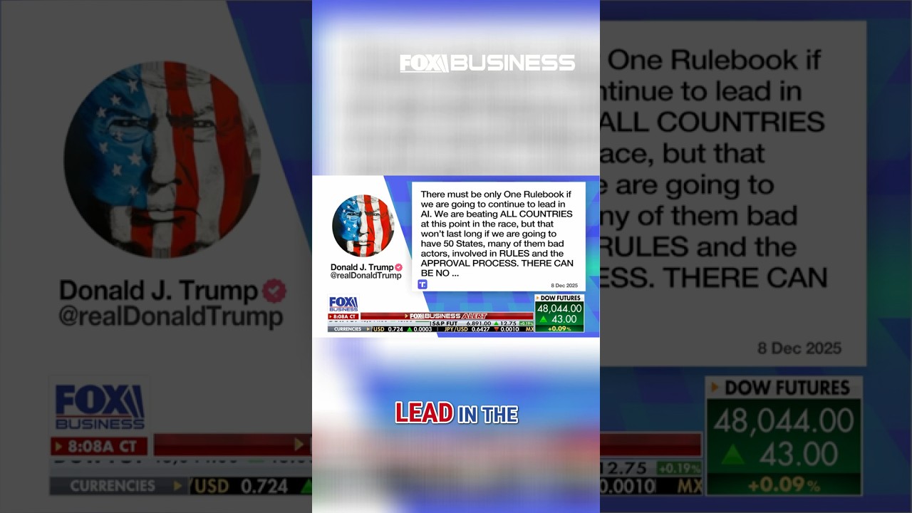 Trump plans to federalize AI regulation with one-rule EO #shorts #news #ai #trump