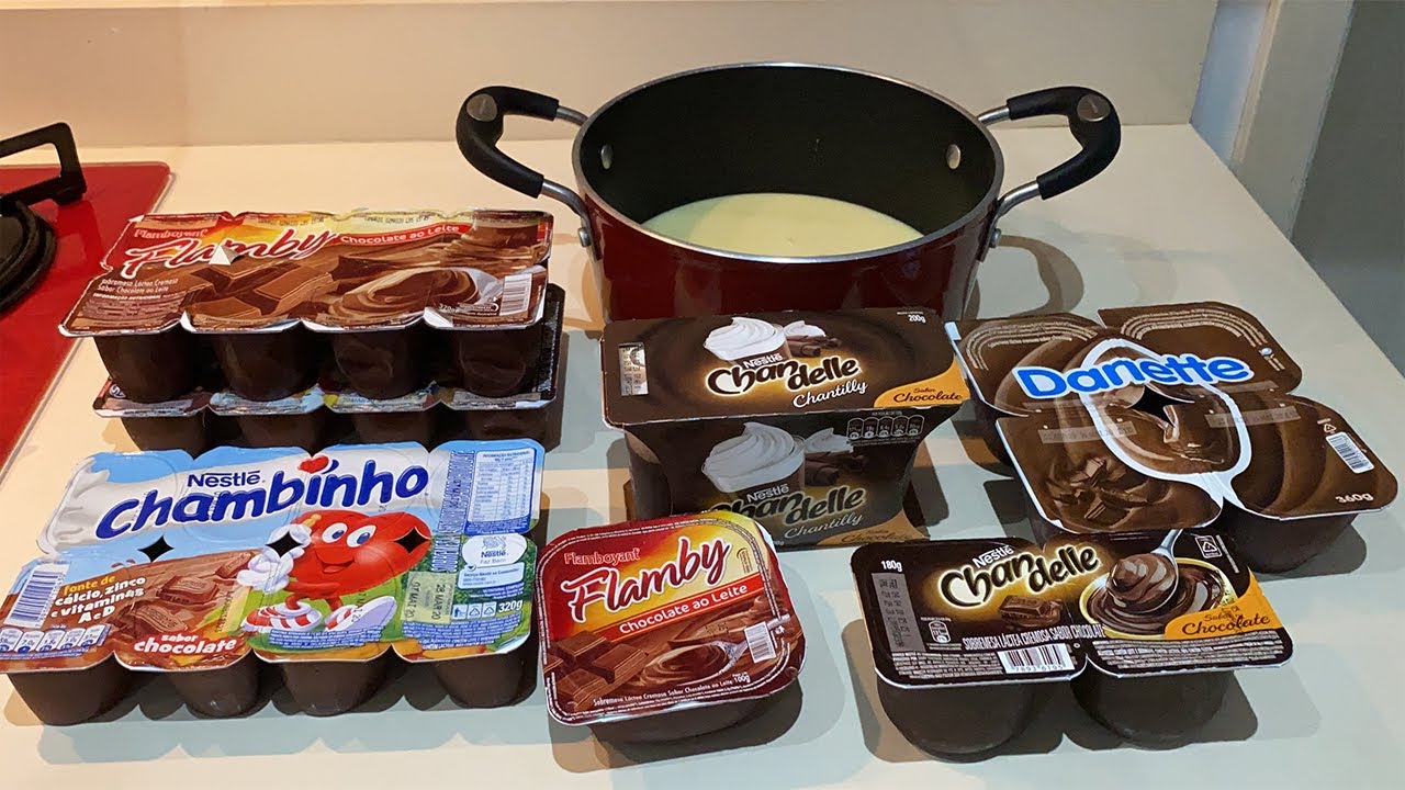FIZ UM MEGA BRIGADEIRO COM TODOS OS IOGURTES DE CHOCOLATE DO MERCADO. (olha o que virou)