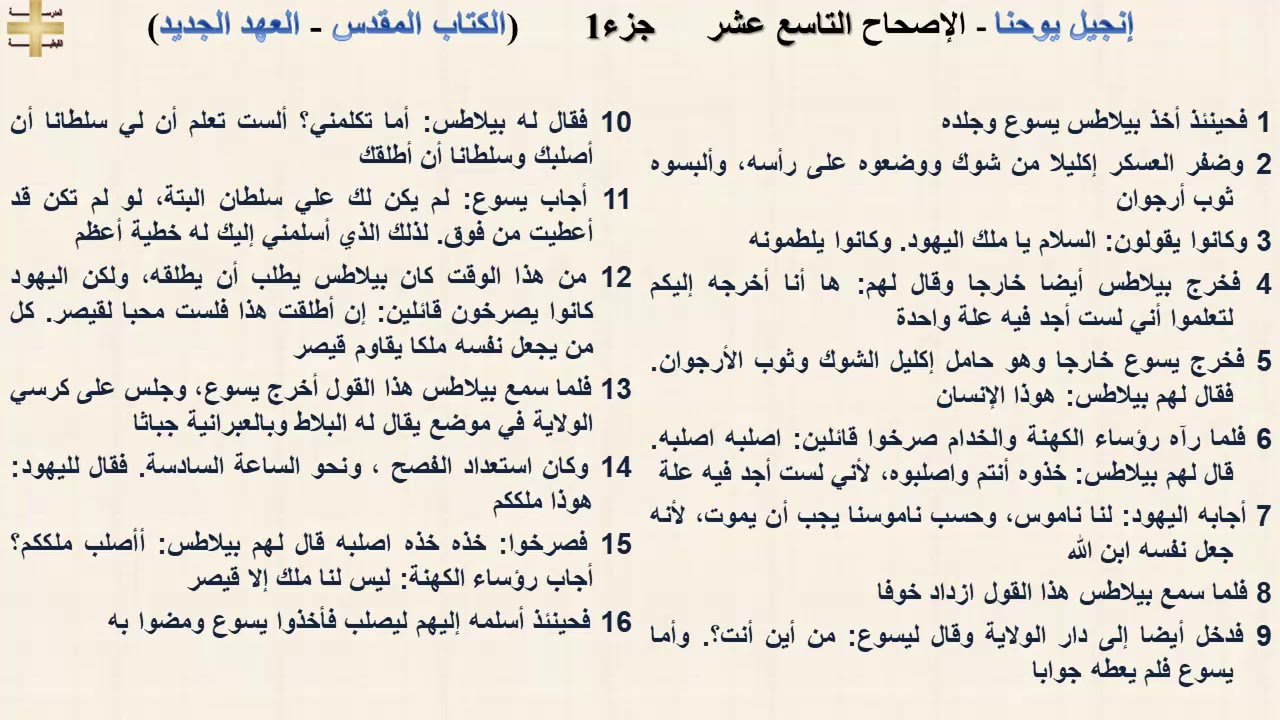 إنجيل يوحنا 19 جزء1 - الإصحاح التاسع عشر - د/مجدى نجيب - القس ابرام