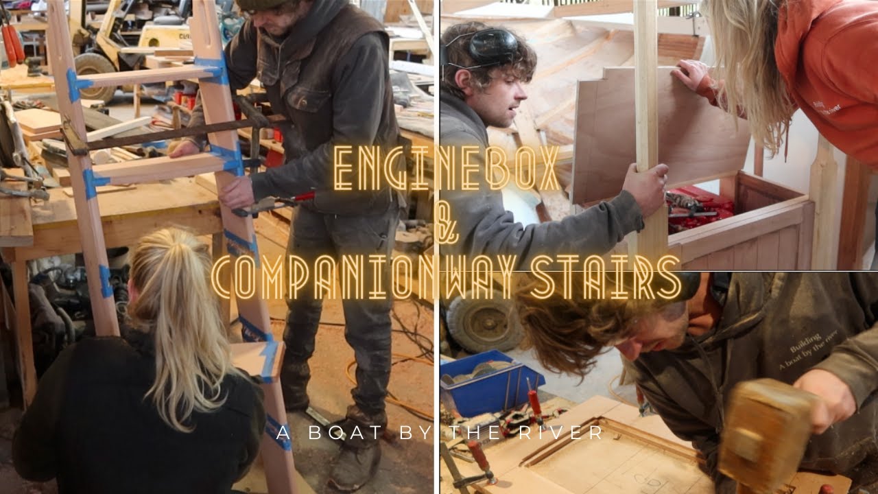 Building the engine box and the companionway stairs for Tarkine (Ep26)