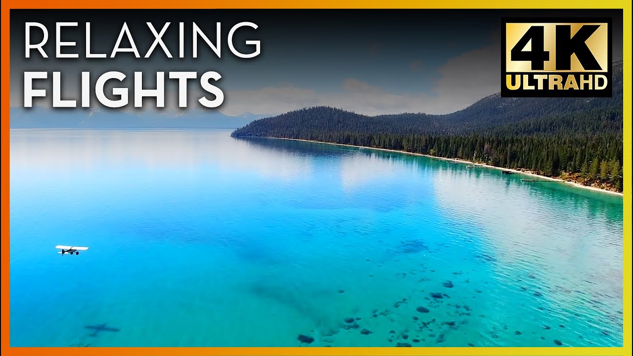 Soaring over the Magical Blue Waters of Lake Tahoe California
