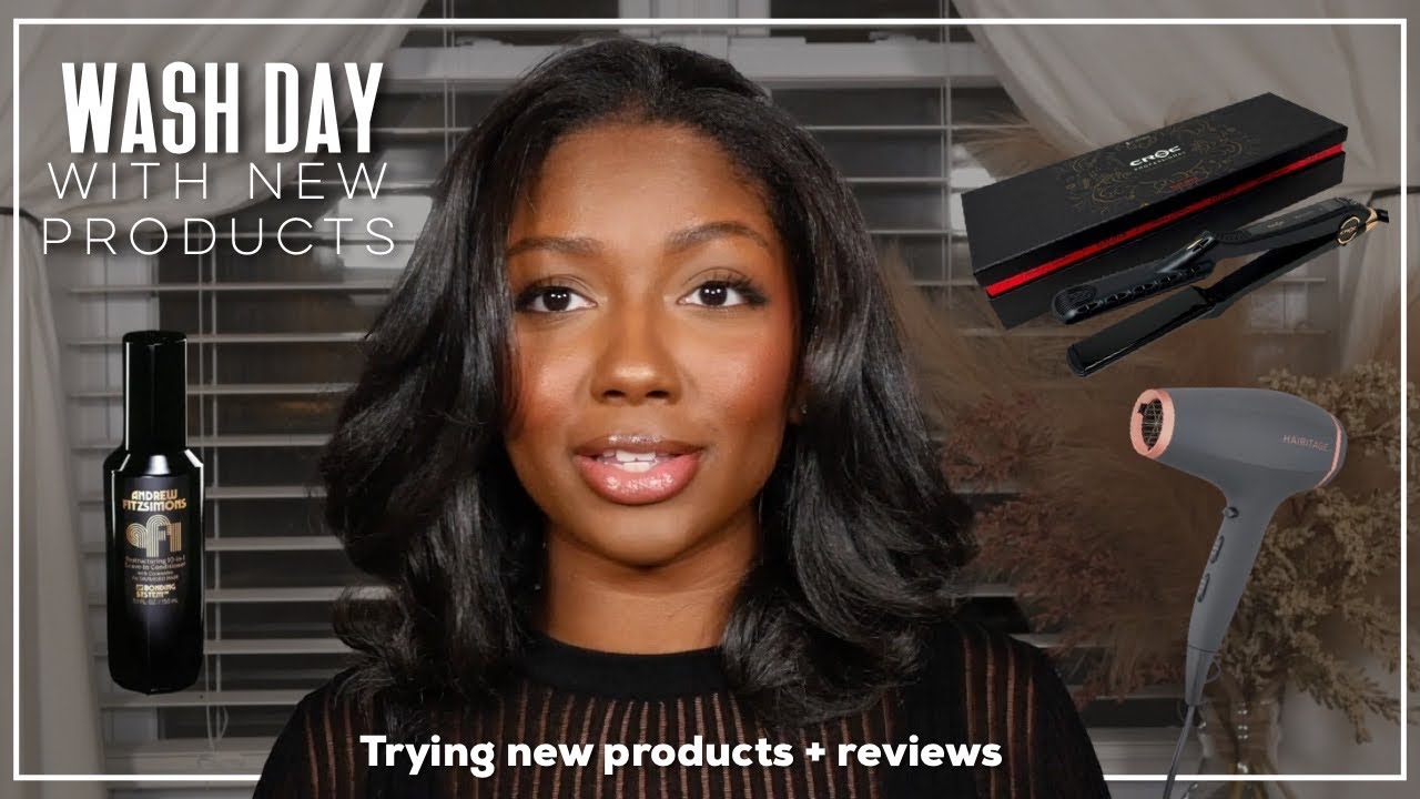 Relaxed Wash Day Routine | Using & Reviewing New Hair Products & Tools | Niara Alexis