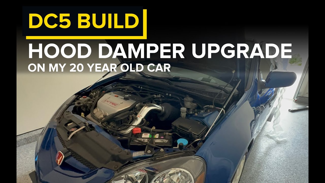 Hood lift upgrade for my 20 year old car: RSX gets hood dampers