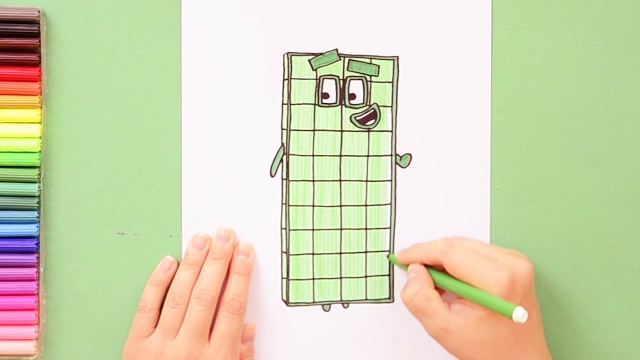 How to draw Numberblocks Block 40
