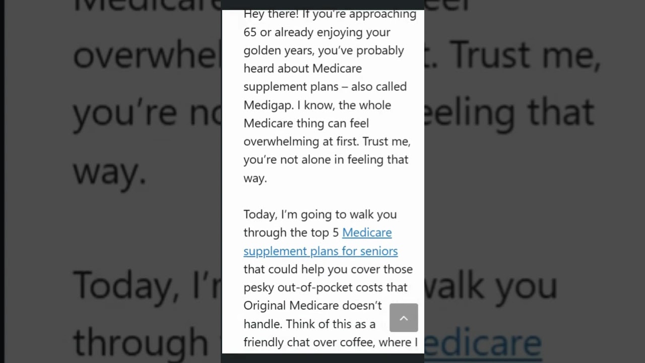 What Are the Top 5 Medicare Supplement Plans for Seniors 2026