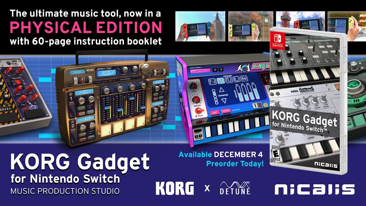 KORG Gadget for Nintendo Switch Physical Edition Announcement Trailer