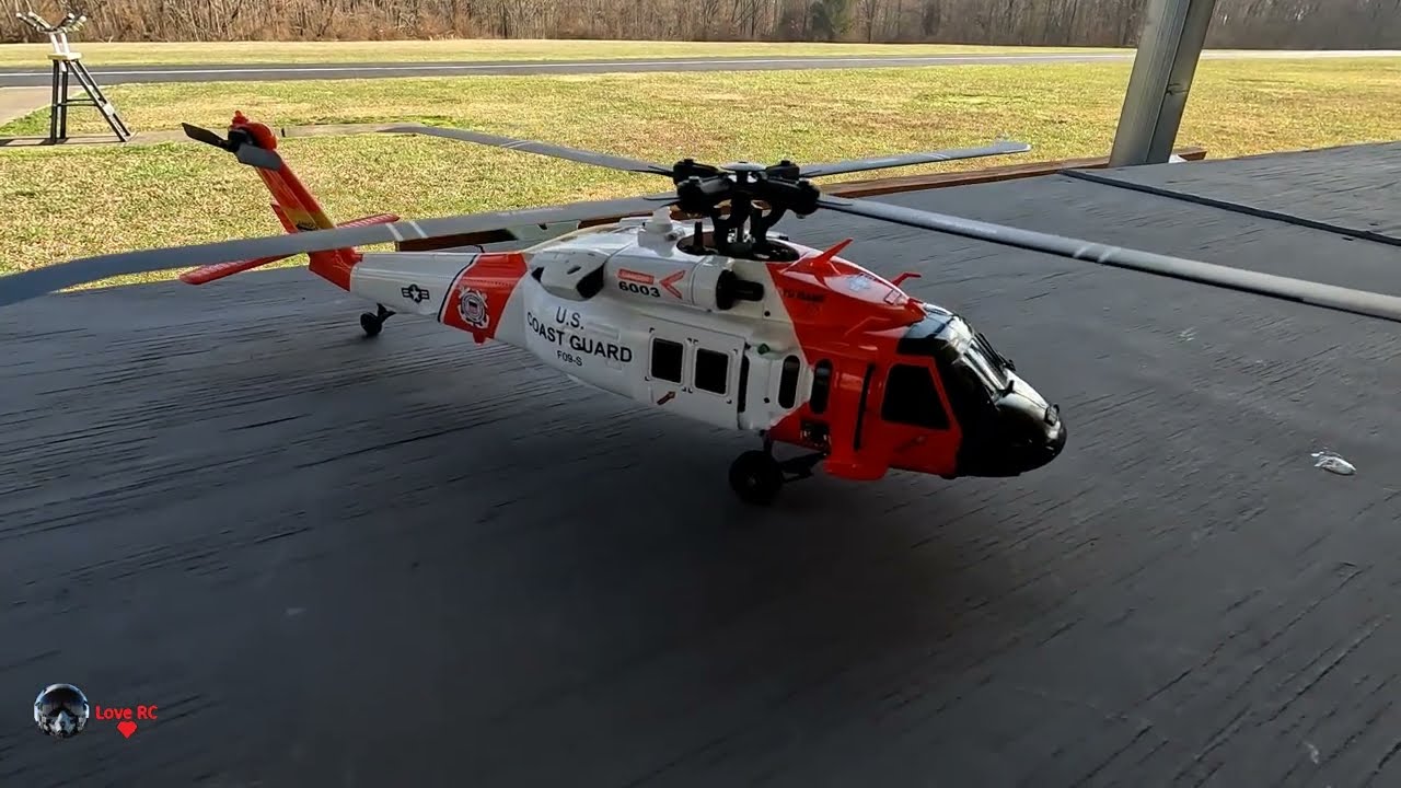 YUXIANG F09-S Blackhawk Coast Guard UH60 Rescue Helicopter - RTH modes in 6G manual mode.