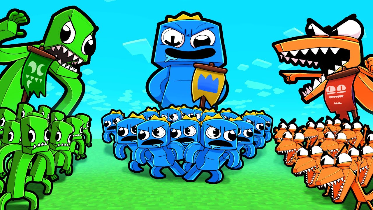 ИГРУШЕЧНЫЕ СОЛДАТИКИ РАДУЖНЫЕ ДРУЗЬЯ!! (Синий против зеленого против оранжевого)