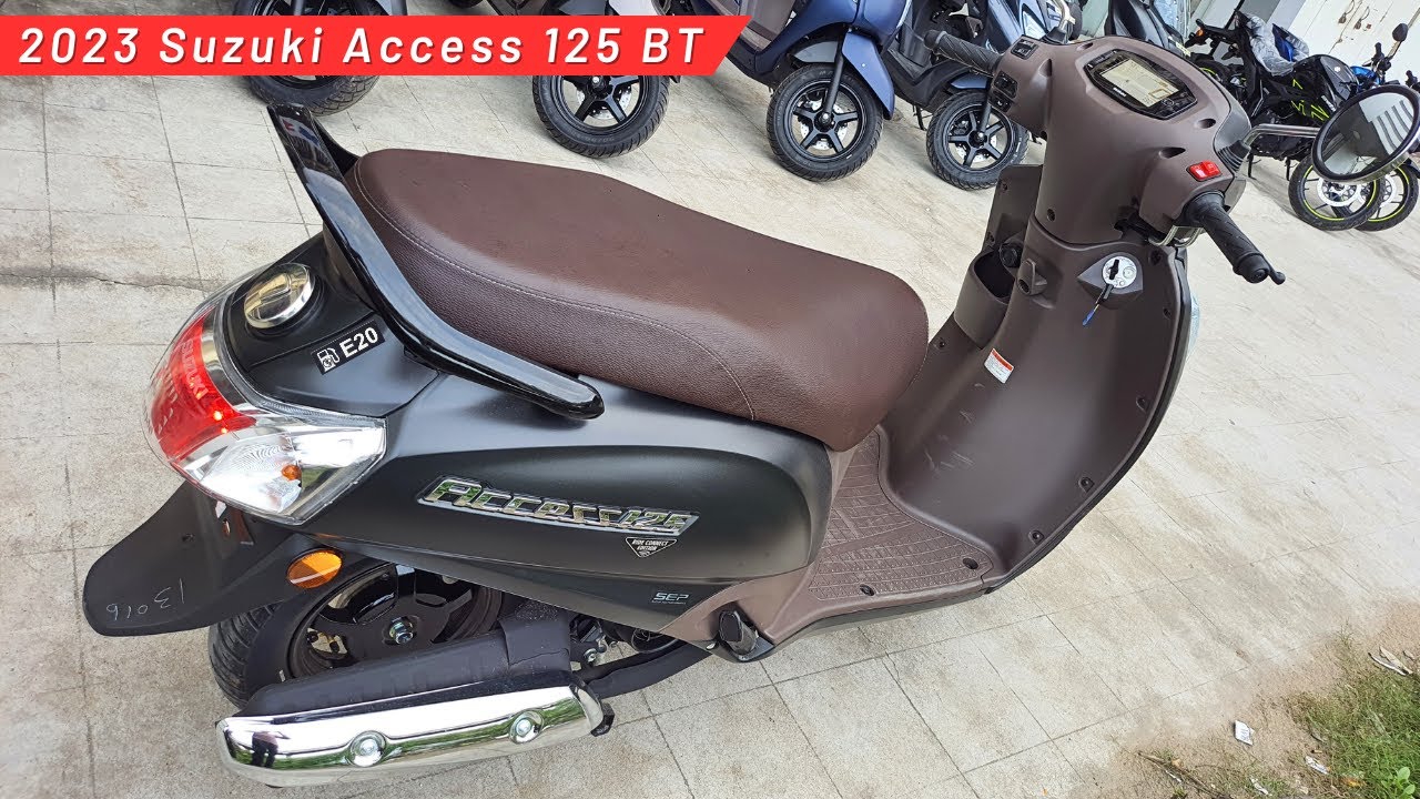 2023 Suzuki Access 125 BT E20 OBD-2 Detailed Review ~ On Road Price & All Colors I Mileage I Black