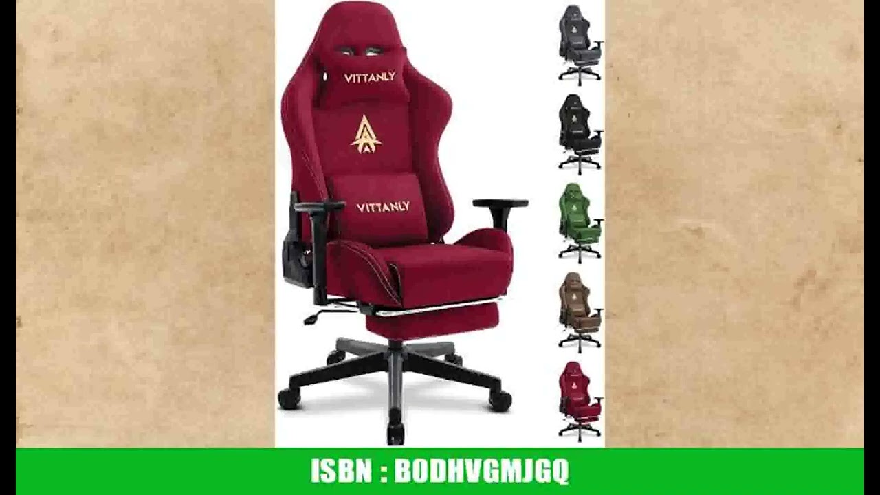 Vittanly Gaming Stuhl, Luxuri&Atilde;&para;ser Wildlederimitat Gaming Chair B&Atilde;&frac14;rostuhl, Ergonomischer