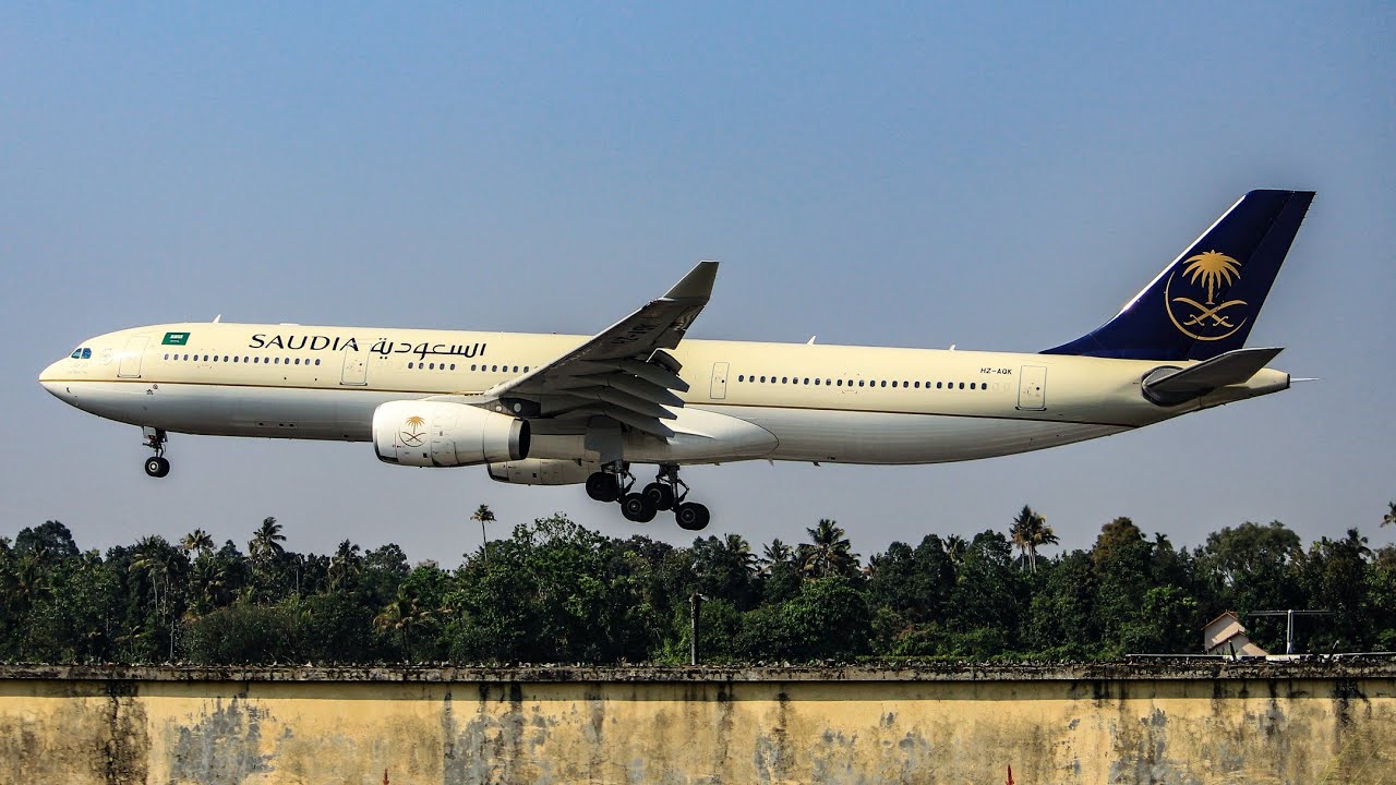 Saudi Arabian Airlines TAKEOFF From Cochin International Airport | Airbus A330-300
