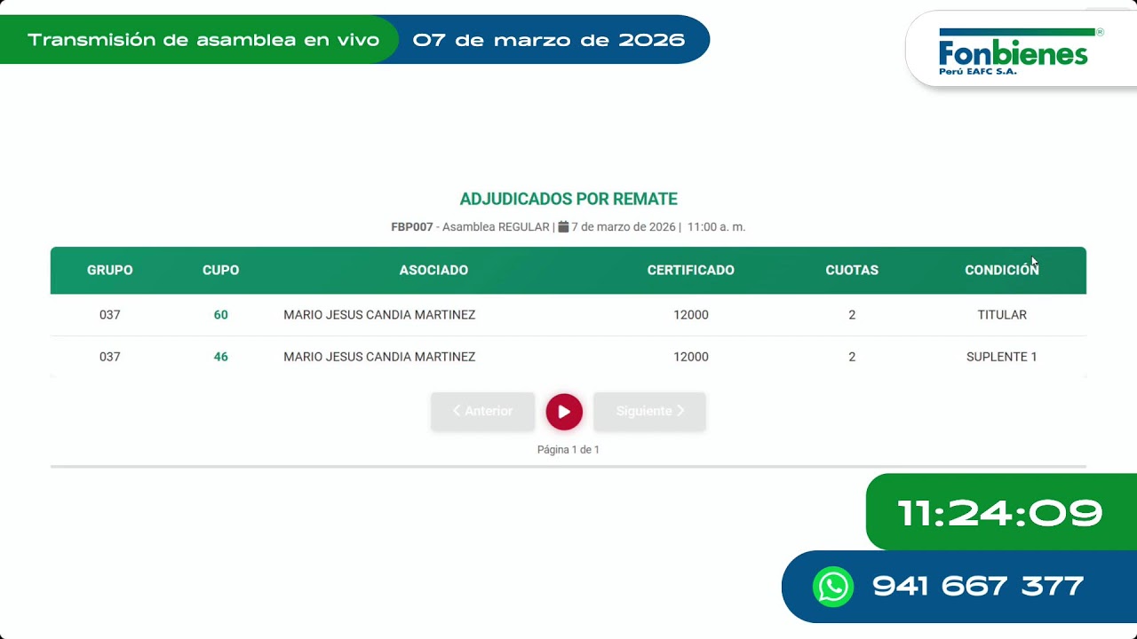 Asambleas Regular Motos FBP 007
